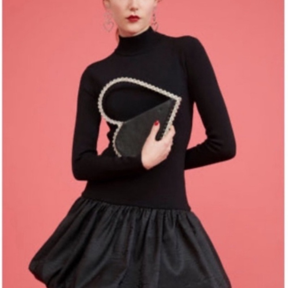 🖤SOLD🖤Rachel Parcell Mock neck drop waist dress